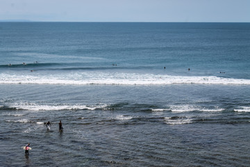 ULUWATU, BALI, INDONESIA - November 30, 2013: Scenic View of the Surf in Uluwatu, Bali from the...