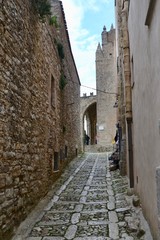 Fototapeta na wymiar Erice Sicily - A medieval hill town near Trapani