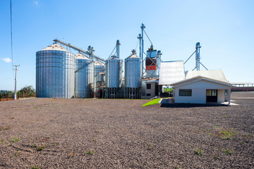 Fototapeta premium The complex silo installations for the storage of grain
