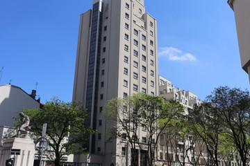 Quartier des Gratte Ciel à Villeurbanne construit entre 1927 et 1934 - Immeubles typiques - Rhône...