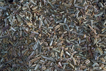 spice mix in best studio quality photographed partly isolated against black background with macro lens taken