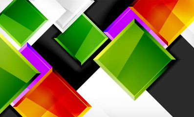 Color squares futuristic abstract background