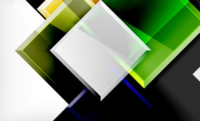 Bright colorful square shape blocks geometrical background