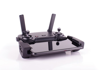 RC remote controller for drones isolated on the white background