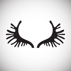 Obraz premium Animal Horn icon on background for graphic and web design. Simple vector sign. Internet concept symbol for website button or mobile app.