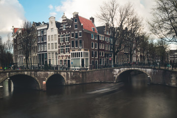 Obraz premium Streets and buildings from Amsterdam in Netherlands