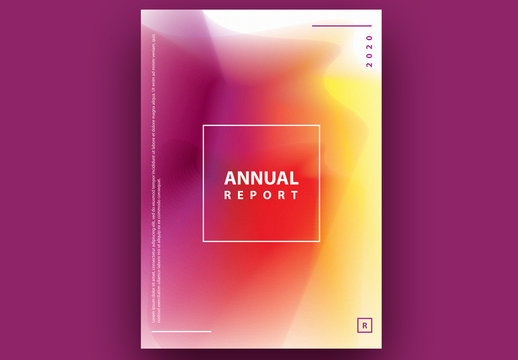 Report Cover with Colorful Gradients