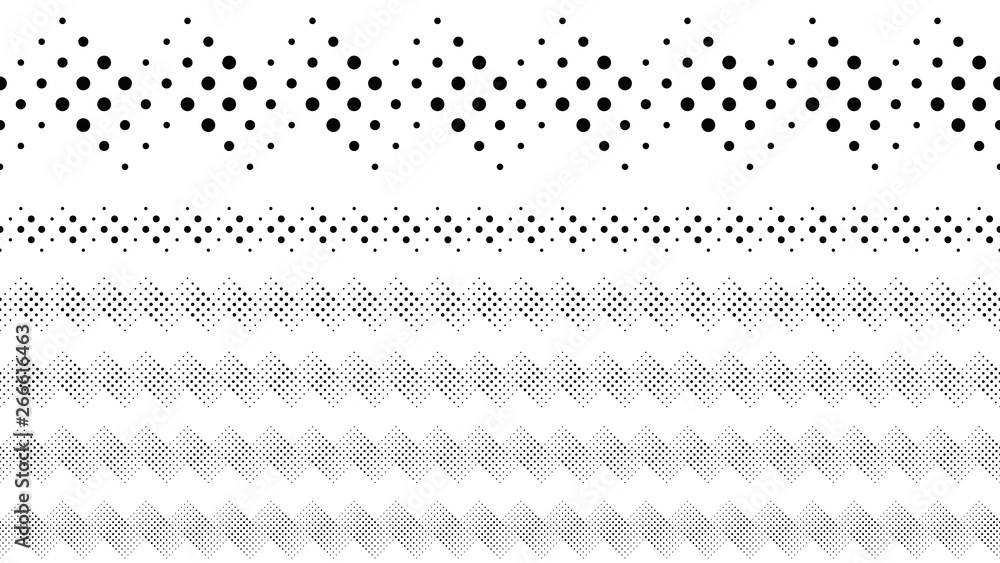 Poster geometrical dot pattern text divider set - abstract vector design elements from dots