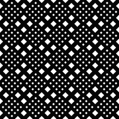 Seamless black and white square pattern background - abstract vector graphic