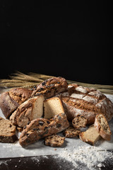 Assortment of traditional baked bread