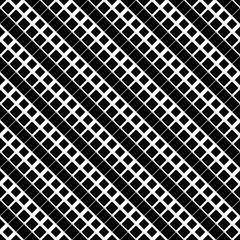 Black and white seamless abstract geometrical square pattern background - monochrome vector graphic design from squares