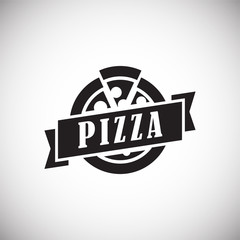 Pizza related icon on background for graphic and web design. Simple vector sign. Internet concept symbol for website button or mobile app.
