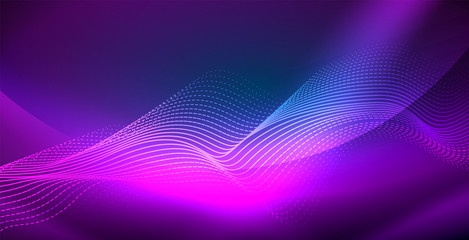 Neon wave background