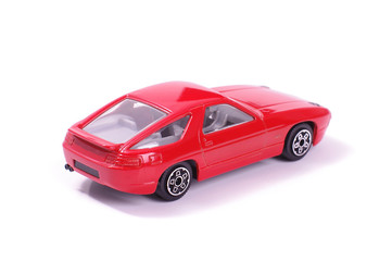 Die cast model car isolated on the white background