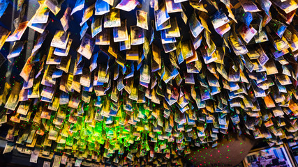 Fototapeta premium ceiling full of bills