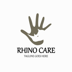 Rhino logo design template. Vector illustration