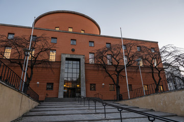 Stockholm public library (Stadtsbibliotek) which was built in 1920s in Sweden