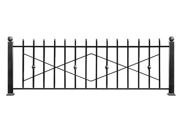 Decorative metal barrier, fence.