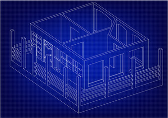 White frame of house