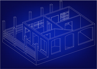 White frame of house