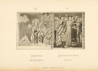 Naklejka na ściany i meble Christian illustration. Old image
