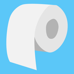 Tissue paper, tissue roll flat icon design