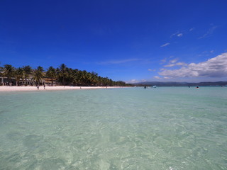 Clear Blue Sea & White Beach - Boracay Island, Philippines