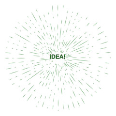 Obraz premium creative illustration of idea word lettering typography. Creative idea concept.