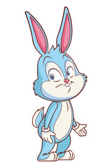 Cute easter bunny celebration isolated