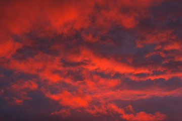 voluminous summer clouds . Beautiful sky.