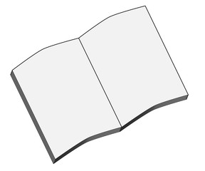 Exercise Book. Simple black symbol on white background