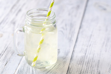 Aloe Vera drink in mason jar