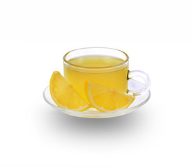 Lamon and Lemonade isolated on white background