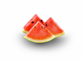 Slice of watermelon isolated on white background