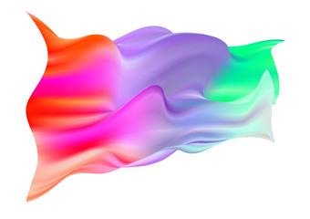 Colorful flag drawn by hand with brush.