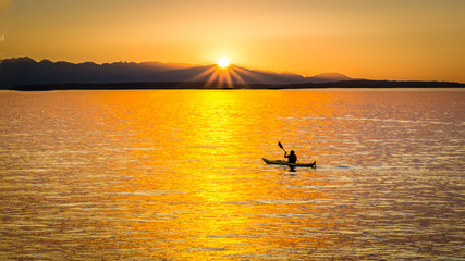 Kayaking at Sunset