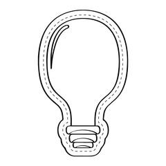 Lightbulb icon dotted sticker. Vector illustration design