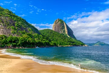 Fotobehang Mountain Sugarloaf and Red beach in Rio de Janeiro, Brazil. © Ekaterina Belova