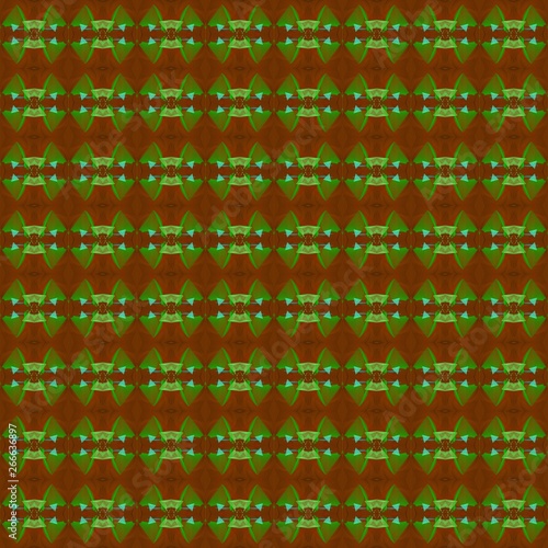 Illustration With Chocolate Lime Green And Very Dark Green Colors