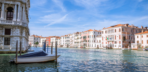 Panoramic view of famous Grand Canal in Venice, Italy