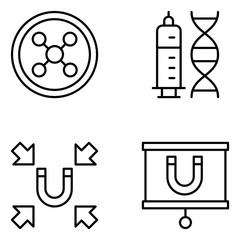 Science Vector Line Icon Set