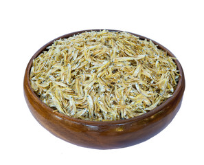 Dried minnow at lampam lake Phatthalung , Thailand.