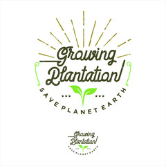 Plant logo for farming