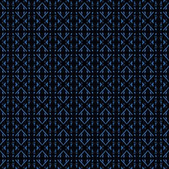 dark seamless pattern with black, dodger blue and dark gray colors. digital vintage graphic for wallpaper, prints, fabric tiles or wrapping paper