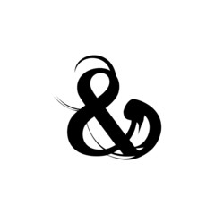 font corporate art black ornament numbers ampersand classical design letters type typeface