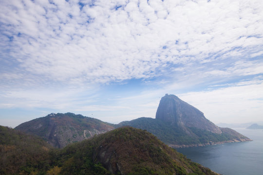 Aerial view of the Sugar Loaf in Rio de Janeiro Brazil