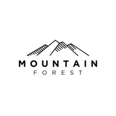 Modern and simple mountain logo design