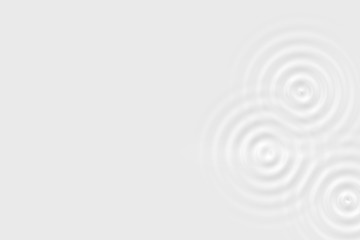 Top view of white water ring or white cream surface, soft background texture