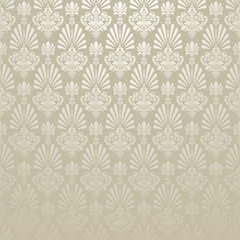 Fotobehang Background wallpaper of silver color in Asian style vector image © PETR BABKIN