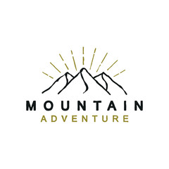 Modern and simple mountain logo design